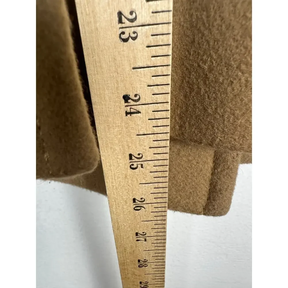J. Crew women's classic double-breasted pea coat in a camel/tan wool Size 12